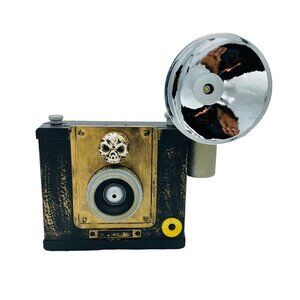 Camera Prop Scary Vintage Style Motion Sensor LED Music Toy Halloween Decoration
